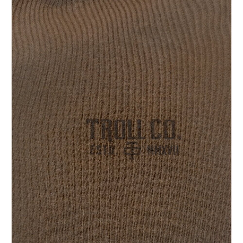Troll Co Hoodie Brown Pay Me for My Experience Graphic Pullover Men's S Caramel - Picture 4 of 11